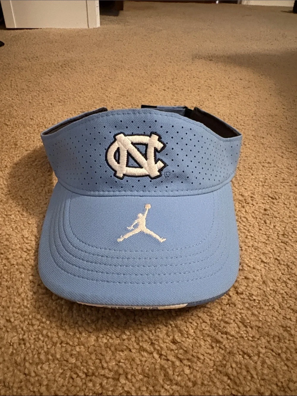 Jordan Light Blue UNC Embroidered Visor